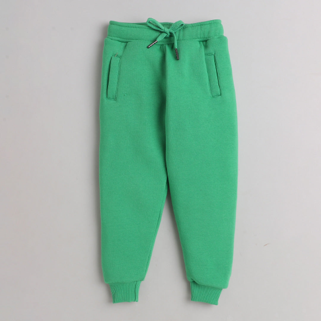 Unisex Warm Fleece Track Pant - Green