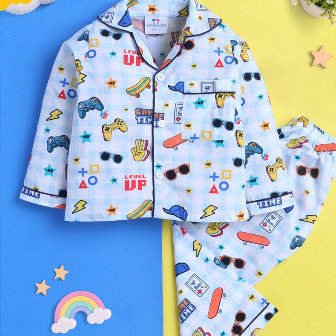Gaming Printed Night Suit for Kids