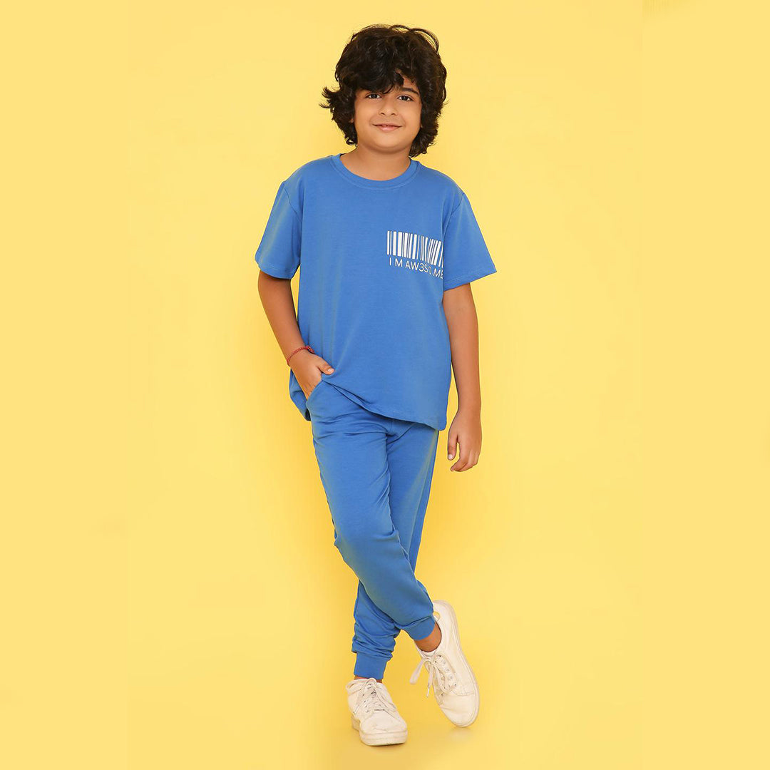 Boys Blue Terry Jogger Set