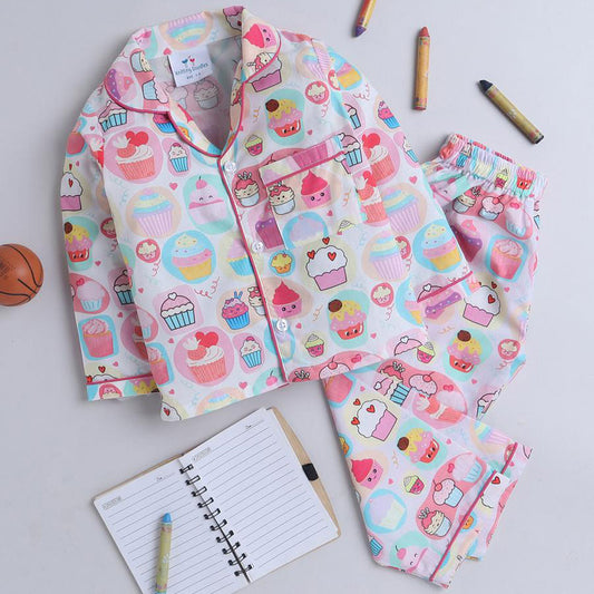 Cupcake Print Nightsuit