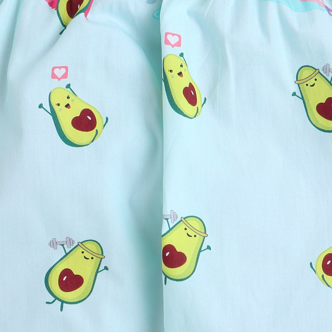Cute Avocados Print Nightsuit