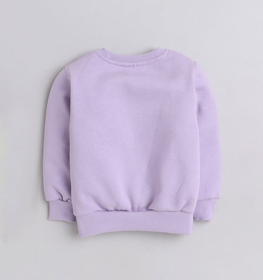 Full Sleeves Floral Printed Warm Fleece Sweatshirt