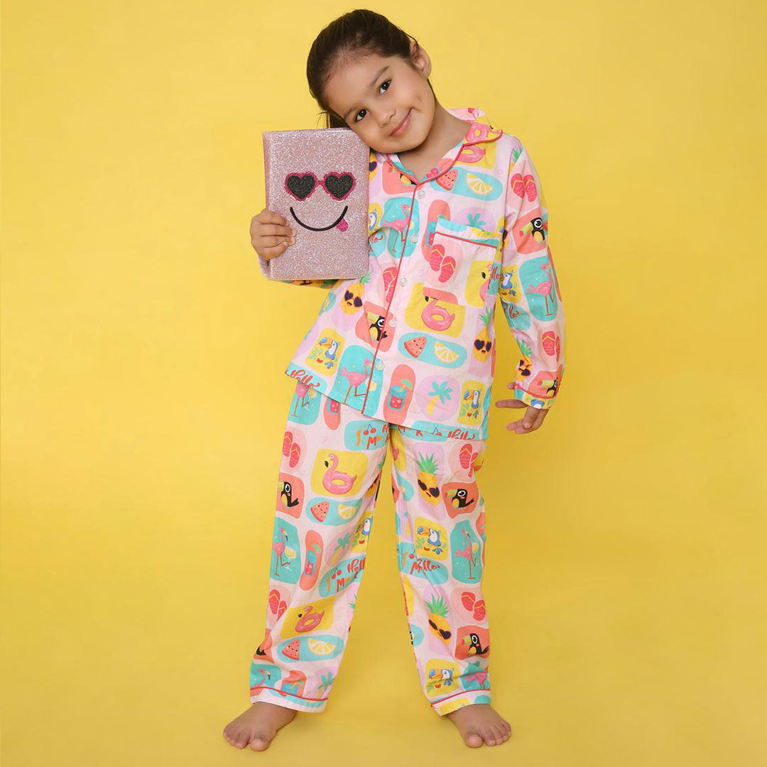 Hello Summer Print Nightsuit