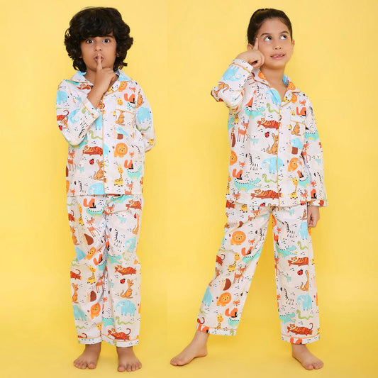Jungle Animals Print Nightsuit