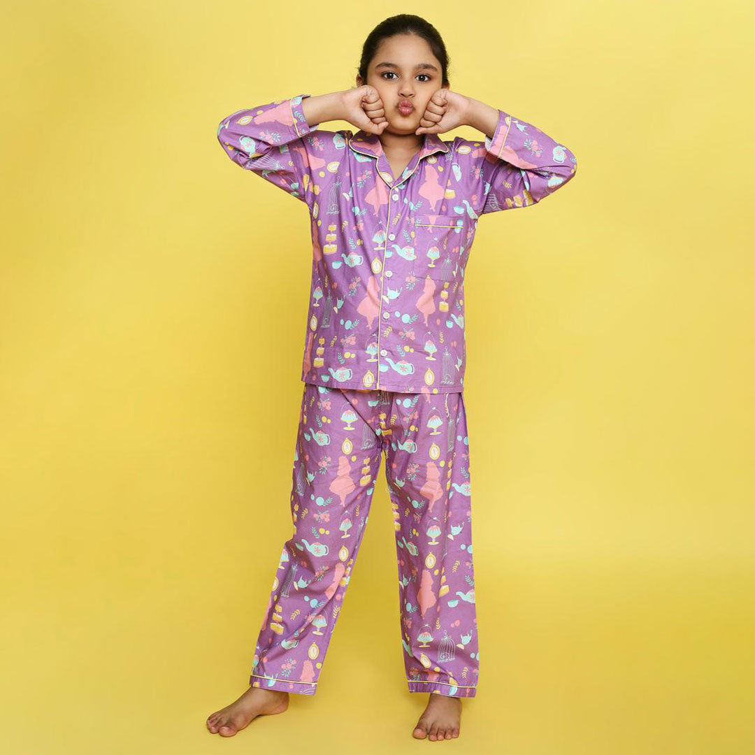 Teaparty Print Nightsuit