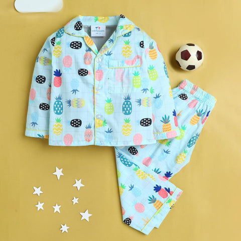 Unisex Pineapples Print Nightsuit