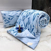 Blue Flowers Theme Cotton Light Weight Comforter
