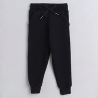 Unisex Full Sleeves Super Cool Dude Printed Warm Fleece Jacket & Joggers - Black