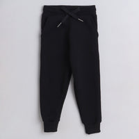 Unisex Full Sleeves Football Printed Warm Fleece Jacket & Joggers - Black