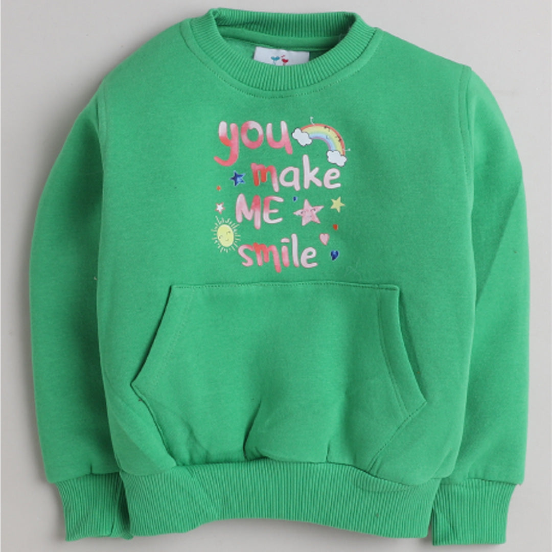 Unisex Full Sleeves Printed Jacket - Green