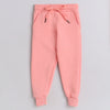 Girls Full Sleeves Princess Printed Warm Fleece Jacket & Joggers - Baby Pink