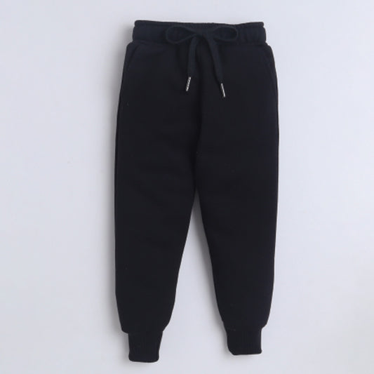 Unisex Warm Fleece Track Pant - Black