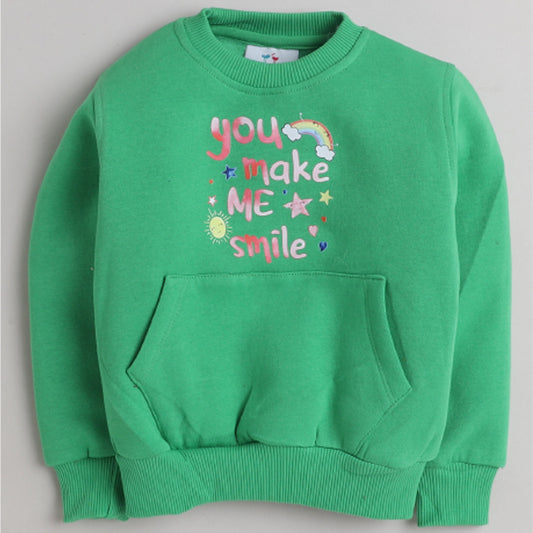 Unisex Full Sleeves Printed Warm Fleece Jacket & Joggers - Green