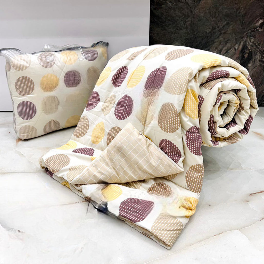 Multicolor Circle Theme Cotton Light Weight Comforter
