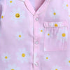 Pink Smiley Flower Theme Full sleeve Night Suit