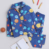 Blue Planets & Space Theme Full sleeve Night Suit
