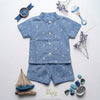 Boys Denim Cord Handloom Kurta – Premium Cotton Ethnic Wear