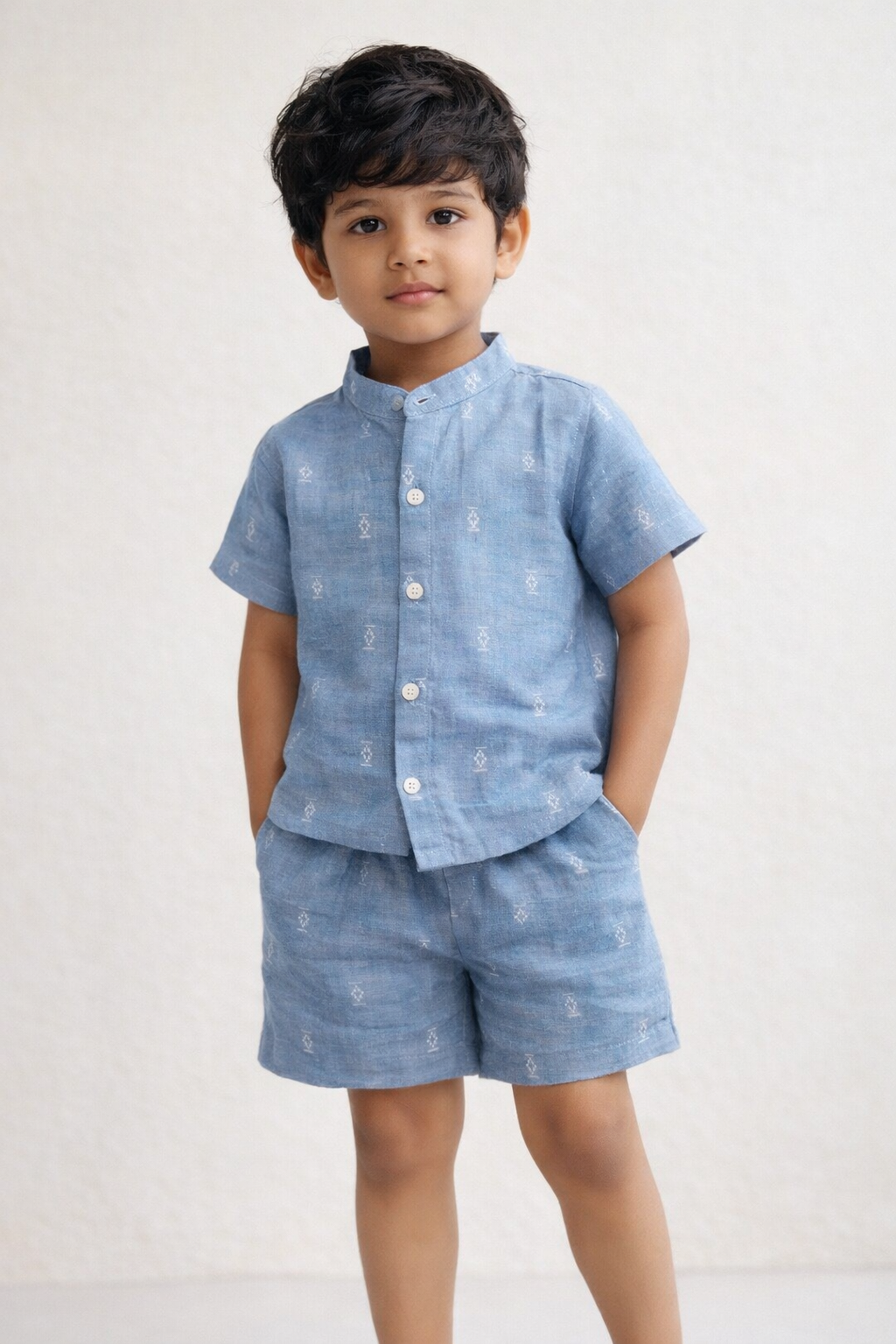 Boys Denim Handloom Co-ord set