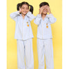 Unisex Night Suit with Smiling Giraffe Embroidery On Pocket