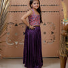 Floral Block Printed Corset Top with Sharara for Girls