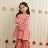 Blush Bloom Hand Block Printed Garara Set for Girls
