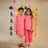 Pink Block Print Kurta And Pant