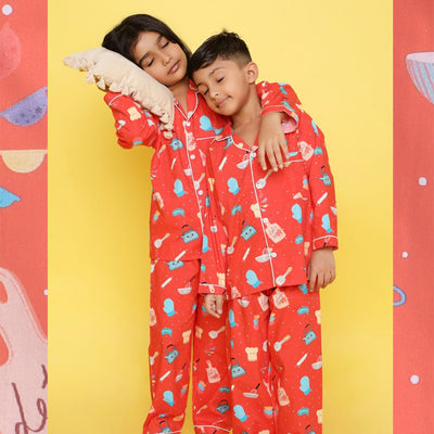 Baker's Love Printed Night Suit for Kids