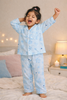 Unisex Winter Snowflakes Print Nightsuit