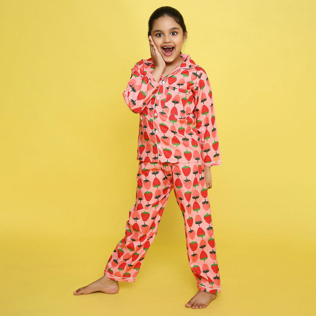 Strawberry Print Nightsuit