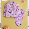 Halloween Pumpkin and Ghosts Print Purple Nightsuit