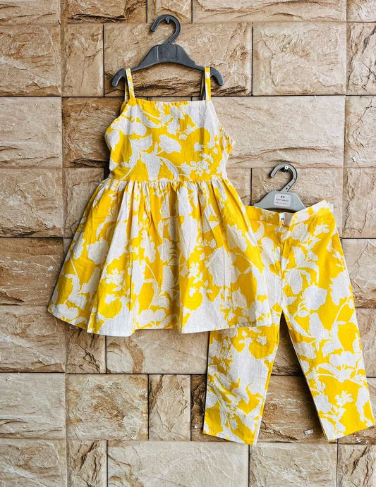 White and Yellow Co-ord Set