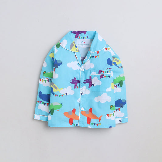 Aeroplane Print Nightsuit