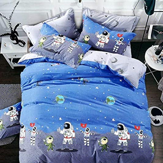 Cartoon Astronauts Theme Cotton Light Weight Comforter