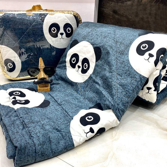 Cartoon Panda Theme Cotton Light Weight Comforter