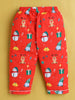 Unisex Christmas Print Nightsuit - Red