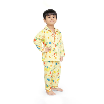 Colors & Brush Print Nightsuit