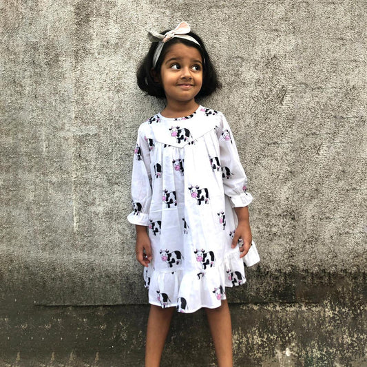 Cow Print Mul Dress