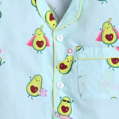 Cute Avocados Print Nightsuit
