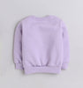 Full Sleeves Floral Printed Warm Fleece Sweatshirt & Joggers - Purple