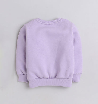 Full Sleeves Floral Printed Warm Fleece Sweatshirt