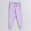 Full Sleeves Floral Printed Warm Fleece Sweatshirt & Joggers - Purple