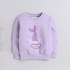 Full Sleeves Mermaid Tail Printed Warm Fleece Sweatshirt & Joggers Set - Purple