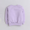 Full Sleeves Mermaid Tail Printed Warm Fleece Sweatshirt & Joggers Set - Purple