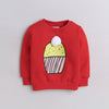 Unisex Full Sleeves Placement Cupcake Printed Sweatshirt