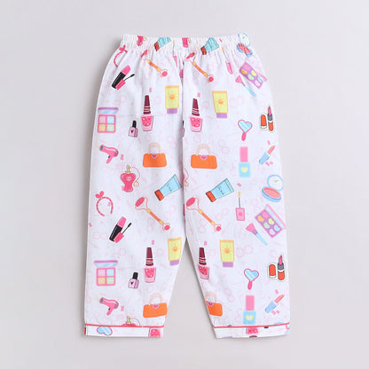 Girls Printed Conversational Make Up Pure Cotton Night suit