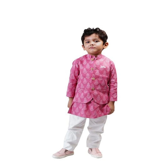 Gulbis Kurta And Pajama With Bundi Set