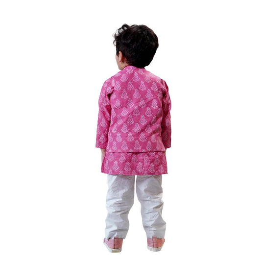 Gulbis Kurta And Pajama With Bundi Set