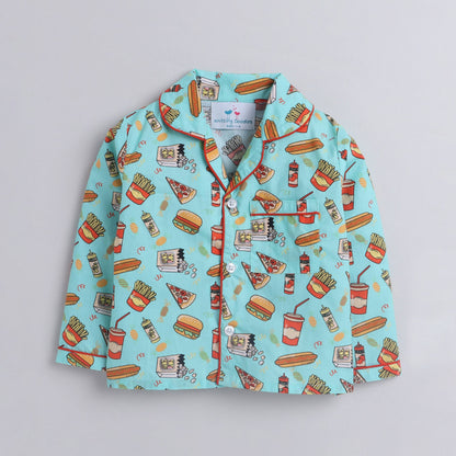 Junk Food Print Nightsuit
