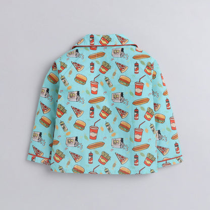 Junk Food Print Nightsuit