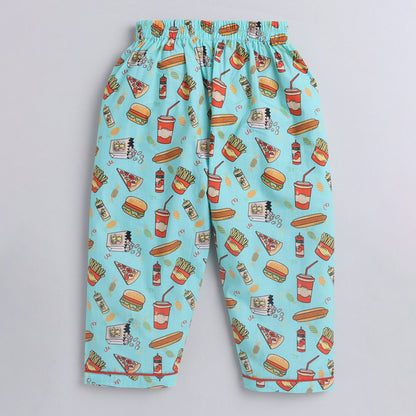 Junk Food Print Nightsuit